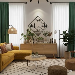 Mid-Century Modern Metal Tablo Duvar Oda Ev Aksesuarı